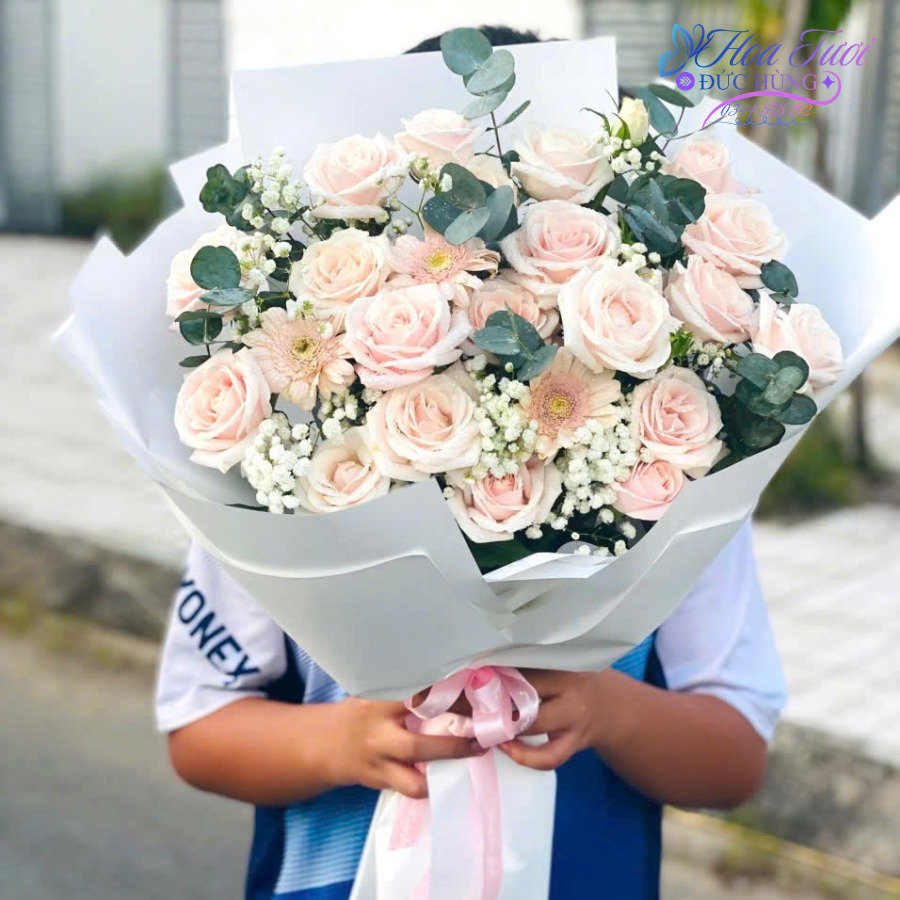 Bó Hoa Hồng Kem Tặng Vợ BH034
